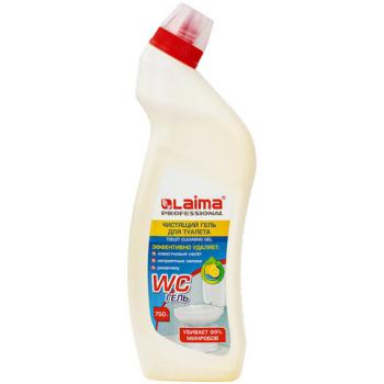 Средство для уборки туалета кислотное 750 г, LAIMA PROFESSIONAL "Лимон-WC Гель", утенок, 604793 - Премиум Сервис