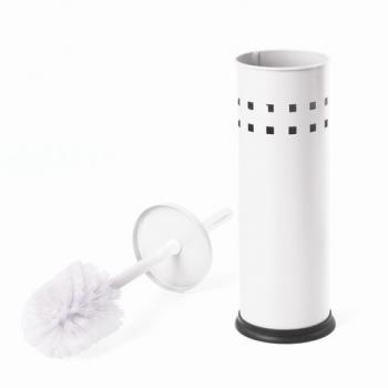 Ерш для унитаза LAIMA, с подставкой, металл, белый, глянцевый, 604962 - Премиум Сервис