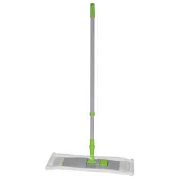 Швабра с флаундером 40 см, телескопический черенок 120 см, резьба 1,6 см, микрофибра (тип К), ЛЮБАША, 605028 - Премиум Сервис