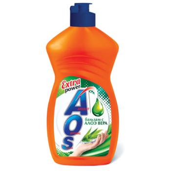 Средство для мытья посуды 450 мл, AOS "Бальзам Алоэ Вера", 1112-3 - Премиум Сервис