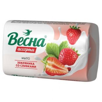 Мыло туалетное 90 г ВЕСНА "Земляника со сливками", ГОСТ, 6090 - Премиум Сервис