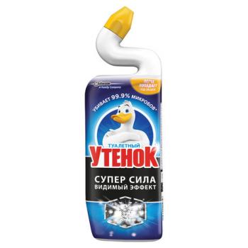 Средство для уборки туалета 500 мл ТУАЛЕТНЫЙ УТЕНОК Супер Сила "Видимый Эффект", 696888 - Премиум Сервис