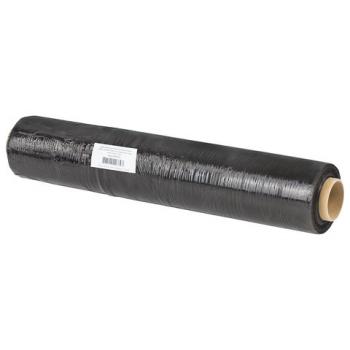 Стрейч-пленка для ручной упаковки 50 см х 190 м, ЧЕРНАЯ, 23 мкм, 2 кг, вторичное сырье, растяжение 180% - Премиум Сервис