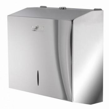Диспенсер для полотенец LAIMA PROFESSIONAL INOX, (Система H3) V-сложения, нержавеющая сталь, зеркальный, 605697 - Премиум Сервис