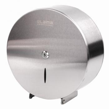 Диспенсер для туалетной бумаги LAIMA PROFESSIONAL INOX, (Система T2) малый, нержавеющая сталь, матовый, 605698 - Премиум Сервис