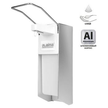 Дозатор локтевой для антисептика и дезинфицирующих средств, с еврофлаконом 1 л, LAIMA, металл, 605707 - Премиум Сервис