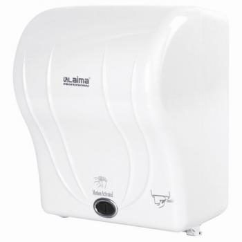 Диспенсер для полотенец в рулонах LAIMA PROFESSIONAL ORIGINAL (Система Н1), СЕНСОРНЫЙ, белый, ABS-пластик, 605765 - Премиум Сервис