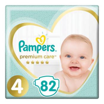 Подгузники 82 шт. PAMPERS (Памперс) Premium Care, размер 4 (9-14 кг), 1210801 - Премиум Сервис