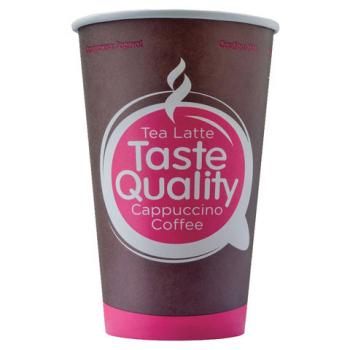 Одноразовые стаканы 400 мл, КОМПЛЕКТ 50 шт., бумажные однослойные, "Taste Quality", холодное/горячее, ФОРМАЦИЯ, HB90-530-0399 - Премиум Сервис