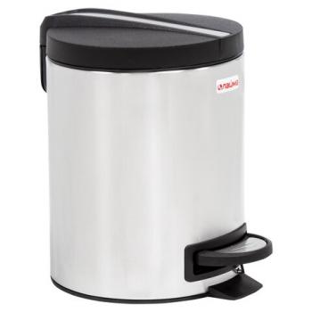Ведро-контейнер для мусора (урна) с педалью LAIMA "Modern", 5 л, матовое, нержавеющая сталь, 606301 - Премиум Сервис