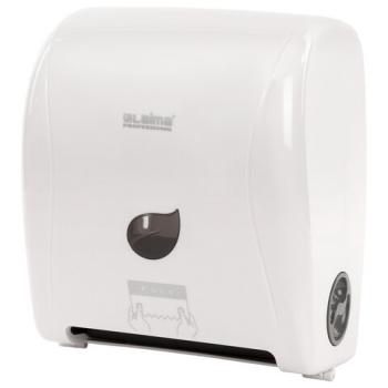 Диспенсер для полотенец в рулонах LAIMA PROFESSIONAL ECO (Система Н1), механический, белый, ABS-пластик, 606550 - Премиум Сервис