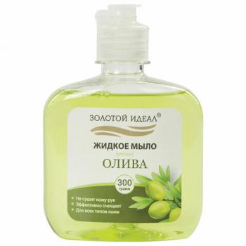 Мыло жидкое 300 г ЗОЛОТОЙ ИДЕАЛ "Олива", флип топ, 606776 - Премиум Сервис