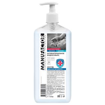 Мыло жидкое антибактериальное 1 л MANUFACTOR, с дозатором, L50610 - Премиум Сервис