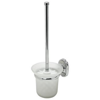 Ерш для унитаза LAIMA, с подставкой из толстого стекла, крепление к стене, нержавеющая сталь, 607425 - Премиум Сервис