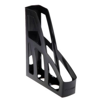 Лоток вертикальный для бумаг "Лидер" (250х300 мм), ширина 75 мм, черный, полипропилен, ОФ100 - Премиум Сервис