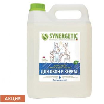 Средство для мытья стекол и зеркал с антибактериальным эффектом 5 л SYNERGETIC, биоразлагаемое, 96 - Премиум Сервис