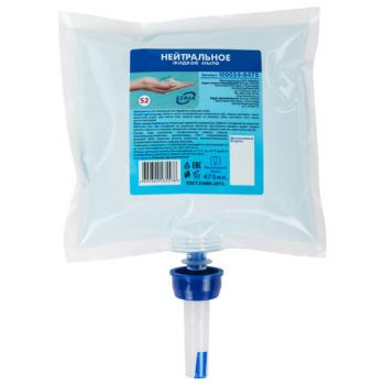 Картридж с жидким мылом одноразовый (Система S2) "Нейтральное", синее, 0,475 л, KEMAN, 100024-0475 - Премиум Сервис