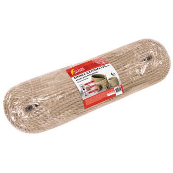 Веревка (канат) джутовая для рукоделия, декоративная, длина 100 м, d=6 мм, ОСТРОВ СОКРОВИЩ, 607952 - Премиум Сервис