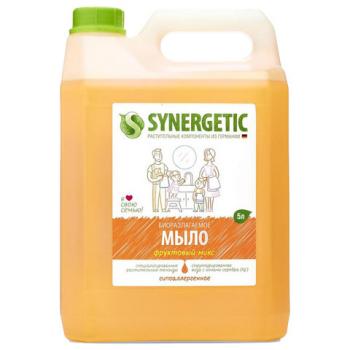Мыло жидкое 5 л SYNERGETIC "Фруктовый микс", гипоаллергенное, биоразлагаемое, 105502 - Премиум Сервис