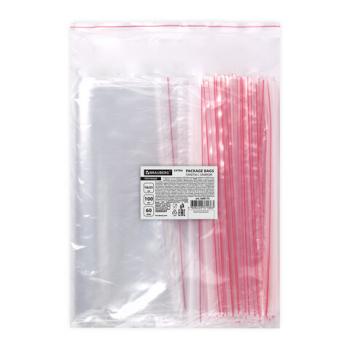 Пакеты ZIP LOCK "зиплок" ПРОЧНЫЕ, комплект 100 шт., 18х25 см, ПВД, 60 мкм, BRAUBERG EXTRA, 608173 - Премиум Сервис