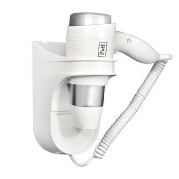 Фен для волос настенный PUFF-1600, 1600 Вт, пластик, 2 скорости, белый, 1405.003 - Премиум Сервис