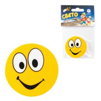 Значок светоотражающий "Смайлик с глазами", 50 мм - Премиум Сервис