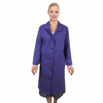 Халат рабочий женский синий, бязь, размер 44-46, рост 170-176, плотность 142 г/м2, 610809 - Премиум Сервис