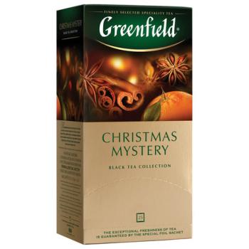 Чай GREENFIELD (Гринфилд) "Christmas Mystery" ("Таинство Рождества"), черный с корицей, 25 пакетиков, по 1,5 г, 0434-10 - Премиум Сервис