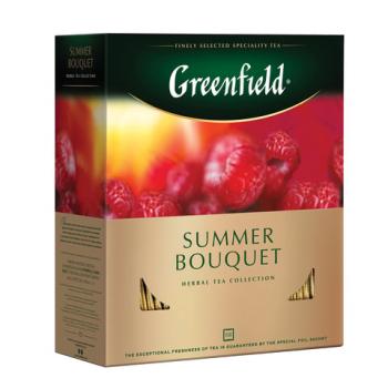 Чай GREENFIELD "Summer Bouquet" фруктовый, 100 пакетиков в конвертах по 2 г, 0878-09 - Премиум Сервис