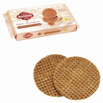 Вафли ЯШКИНО "Голландские", карамельная начинка, 290 г, КВ118 - Премиум Сервис