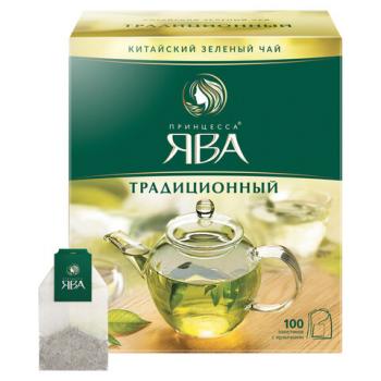 Чай ПРИНЦЕССА ЯВА, зеленый, 100 пакетиков с ярлычками по 2 г, 0880-18 - Премиум Сервис