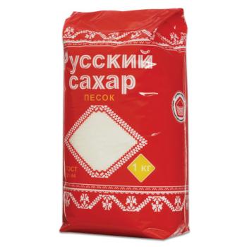 Сахар-песок "Русский", 1 кг, полиэтиленовая упаковка - Премиум Сервис