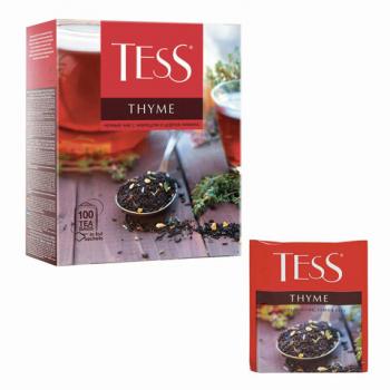 Чай TESS "Thyme" черный с чабрецом и цедрой лимона, 100 пакетиков в конвертах по 2 г, 1185-09 - Премиум Сервис