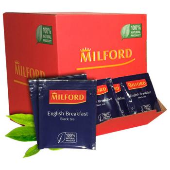 Чай MILFORD "English Breakfast", черный, 200 пакетиков в конвертах по 1,75 г, 6990 РК - Премиум Сервис