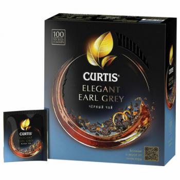Чай CURTIS "Elegant Earl Grey" черный ароматизированный мелкий лист 100 сашетов, 101015 - Премиум Сервис