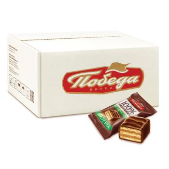 Конфеты ПОБЕДА ВКУСА "Чаржед" вафельные, БЕЗ САХАРА, в молочном шоколаде, 1500 г, гофрокороб, IM_0114/1.5 - Премиум Сервис