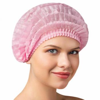 Шапочка "Шарлотта" розовая КОМПЛЕКТ 50 шт. спанбонд 15 г/м2, ЧИСТОВЬЕ, 600-037 - Премиум Сервис