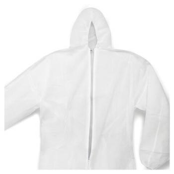 Комбинезон одноразовый с капюшоном Каспер-классик, плотность 30 г/м2, материал спанбонд, размер XL (52-54), белый - Премиум Сервис