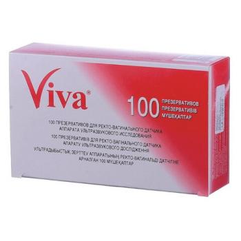 Презервативы для УЗИ VIVA, комплект 100 шт., без накопителя, гладкие, без смазки, 210х28 мм, 108020021 - Премиум Сервис