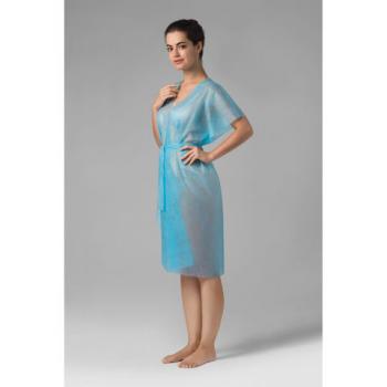 Халат-кимоно без рукавов голубой КОМПЛЕКТ 10 шт., спанбонд 30 г/м2, ЧИСТОВЬЕ, 01-564 - Премиум Сервис