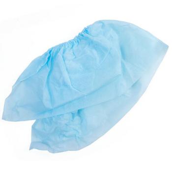 Бахилы из спанбонда низкие КОМПЛЕКТ 50 штук (25 пар), 42 г/м2 ГЕКСА, голубые - Премиум Сервис