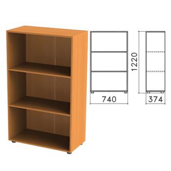 Шкаф (стеллаж) "Фея", 740х370х1220 мм, 2 полки, цвет орех милан, ШФ13.5 - Премиум Сервис