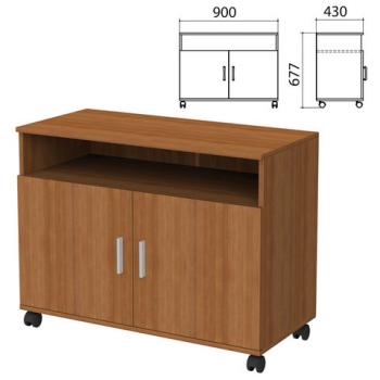 Тумба для оргтехники "Канц", 900х430х677 мм, 2 двери, цвет орех пирамидальный, ТК28.9 - Премиум Сервис