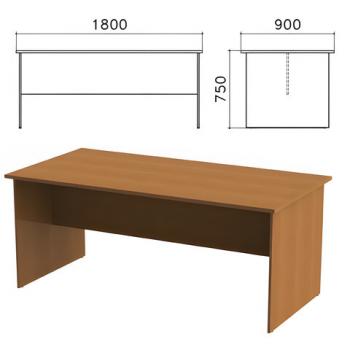 Стол для переговоров "Монолит", 1800х900х750 мм, цвет орех гварнери, СМ18.3 - Премиум Сервис