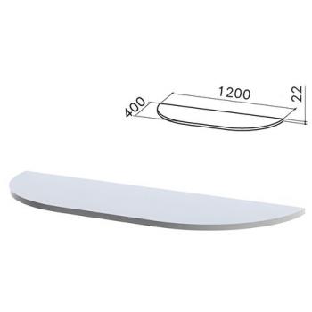 Стол приставной полукруг "Монолит", 1200х400х750 мм, БЕЗ ОПОР (640137), цвет серый, ПМ39.11 - Премиум Сервис