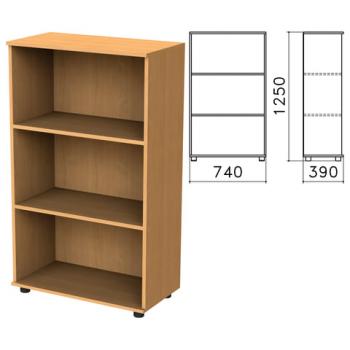 Шкаф (стеллаж) "Монолит", 740х390х1250 мм, 2 полки, цвет бук бавария, ШМ51.1 - Премиум Сервис