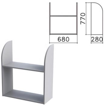 Полка навесная настенная "Монолит", 680х280х770 мм, цвет серый, ПМ40.11 - Премиум Сервис