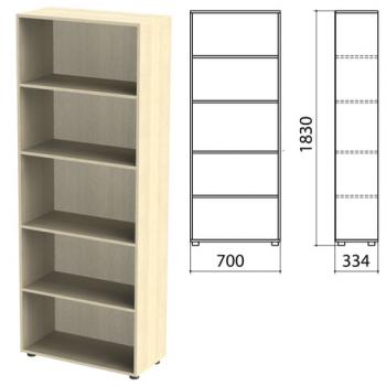 Шкаф (стеллаж) "Канц" 700х330х1830 мм, 4 полки, цвет дуб молочный, ШК31.15 - Премиум Сервис