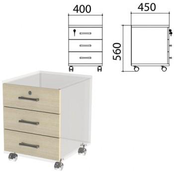 Фасады ящиков для тумбы подкатной "Канц" 400х450х560 мм, цвет дуб молочный, ТК29.15.2 - Премиум Сервис