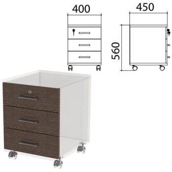 Фасады ящиков для тумбы подкатной "Канц" 400х450х560 мм, цвет венге, ТК29.16.2 - Премиум Сервис